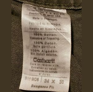 carhartt dungaree 34x30